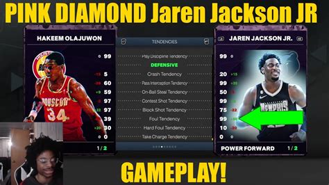 Pink Diamond Jaren Jackson Jr Gameplay In Nba2k23 Myteam Is 99 Foul A