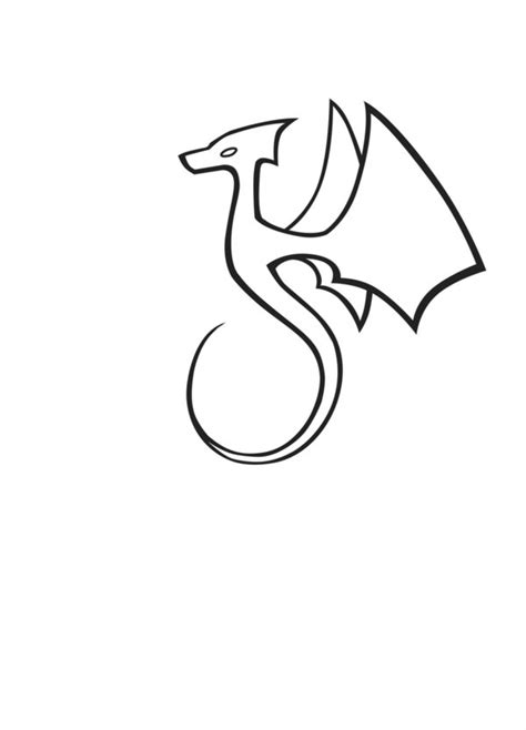 Simple Dragon Outline Free Download On Clipartmag
