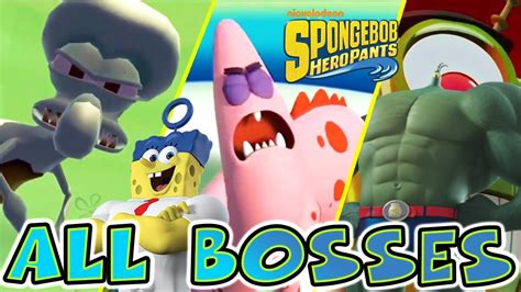 Spongebob Heropants All Bosses Boss Fights Xbox 360 Vita Youtube