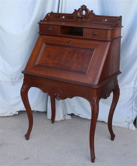 bargain john s antiques antique victorian walnut drop front ladies secretary desk bargain