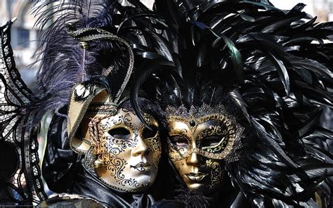 Hd Wallpaper Venice Carnival Masks 2 Black Mask Wallpaper Flare