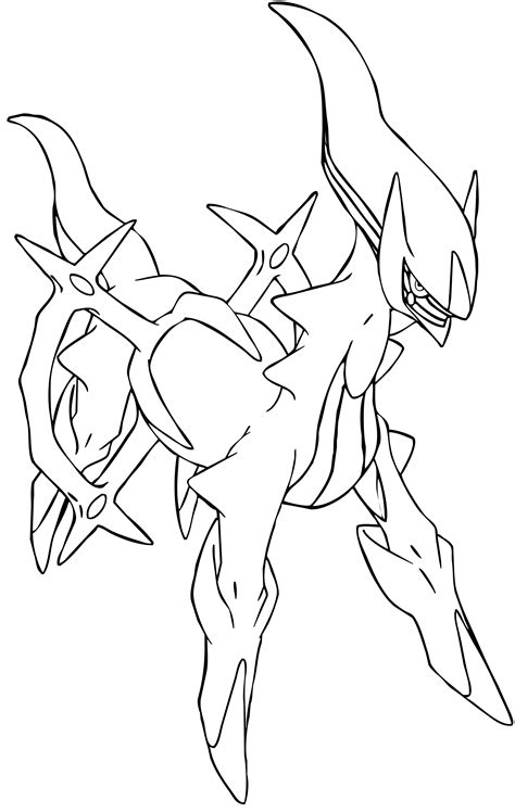 Coloriage Pokemon légendaire Arceus à imprimer