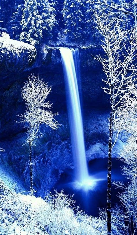 Blue Waterfall Wallpaper