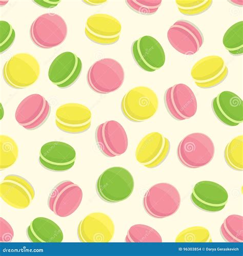 Macarons Seamless Pattern Vector Illustration