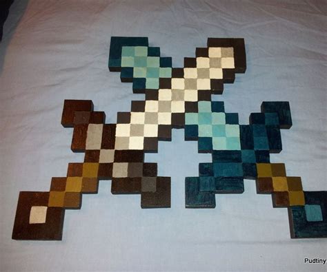 Minecraft Crossed Swords 3 Steps With Pictures