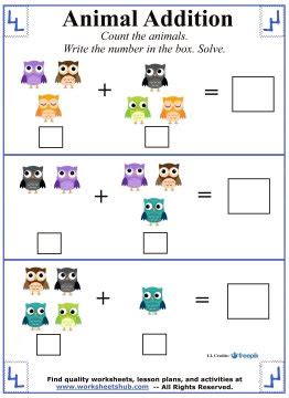 This section of math worksheets is geared towards helping children learn. Kindergarten Addition Worksheets