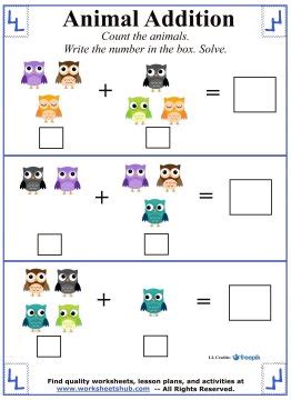 This section of math worksheets is geared towards helping children learn. Kindergarten Addition Worksheets