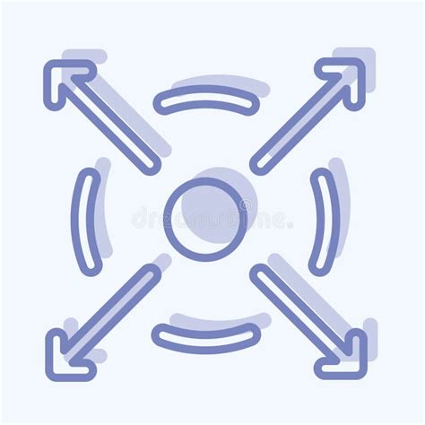 Icon Extending Suitable For Branding Symbol Two Tone Style Simple Design Editable Design