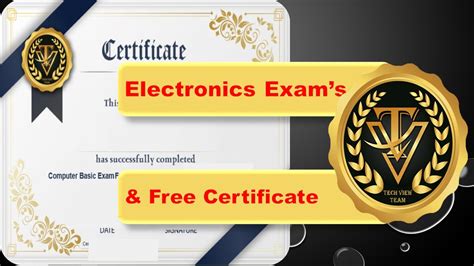 Basic Electronics Exam And Free Certificate Techview Team Youtube