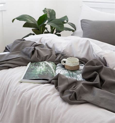 Bed Linen Linen Bedding Sanctuary Bedroom Bamboo Bedding Grey Quilt