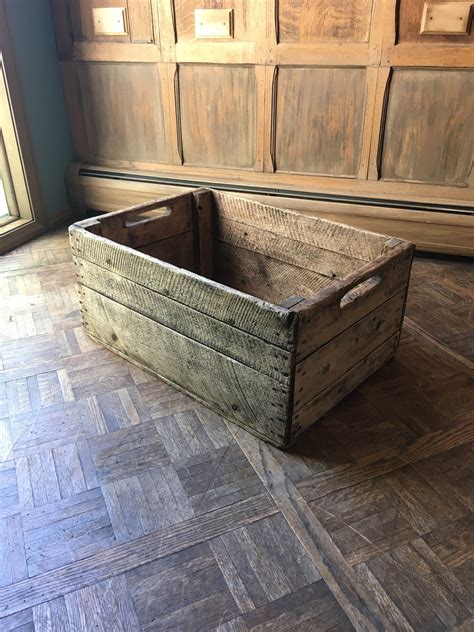 Large Wood Shipping Crate Rustic Industrial Wood Storage Decorative