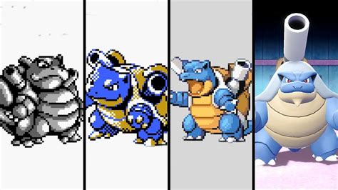 Evolution Of Blastoise In Pokemon Games 1996 2019 Youtube