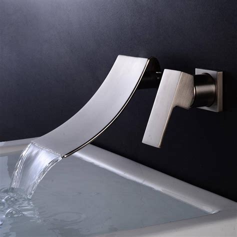 A wall mounted faucet is mounted directly to wall, extending above the sink compared to traditional faucets that are installed on top of the sink or countertop. Luxury Bathtub Faucet Chrome/Black Brass Wall Mount ...