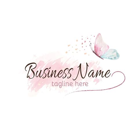 Logo Design Butterfly Watercolor Crafts Logo Clothing Boutique Logo