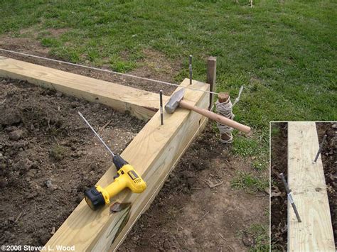 I built these raised garden beds for two reasons, the first was to avoid the back pain that my father feels when bent over a traditional raised bed for weeding, the second was to keep the dog out of the garden. Building a Raised Garden Bed
