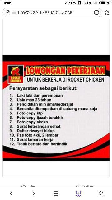Abu bakar sedang mencari staff. 20++ Contoh Surat Lamaran Rocket Chicken - Kumpulan Contoh ...