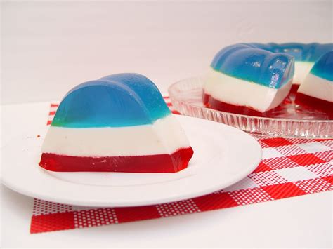 Dissolve berry blue gelatin in 1 cup boiling water; Red White and Blue Jello Salad