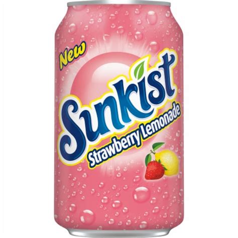 Sunkist Strawberry Lemonade Soda Cans 12 Pk 12 Fl Oz Marianos