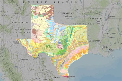Interactive Map Of The Surface Geology Of Texas American Geosciences