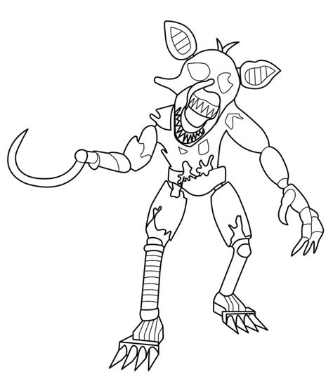 Fnaf Foxy And Mangle Coloring Pages