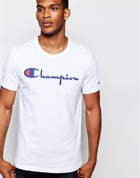 Lyst Champion Script T Shirt Exclusive To Asos In White For Men