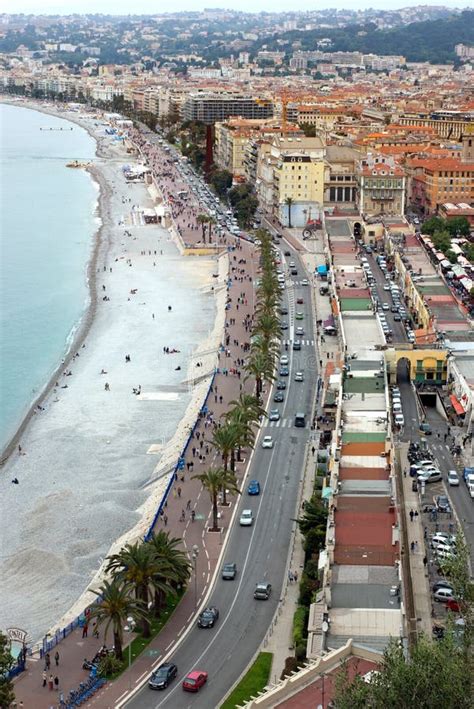 Nice Promenade Des Anglais From Above Editorial Photography Image