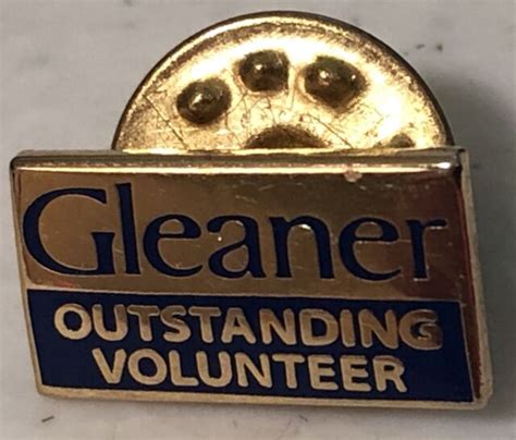 Gleaner Life Insurance Society Outstanding Volunteer Lapel Pin Pinback