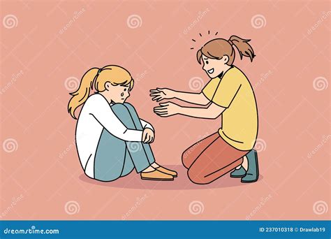 Empathy And Support Friend Concept Stock Vector Illustration Of