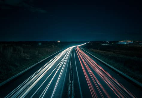 Timelapse Photography Of Road During Night Time Hd Wallpaper