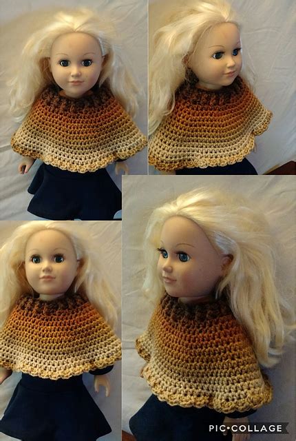 Ravelry 18 American Girl Doll Poncho Pattern By Ginger Robinson