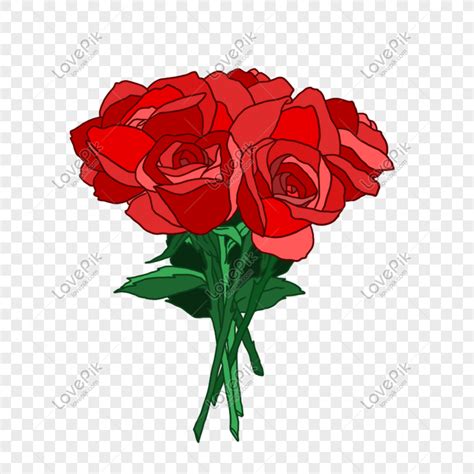 Lukisan Sejambak Bunga Ros Sejambak Bunga Mawar Berwarna Merah Jambu