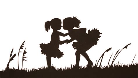 Use these friendship silhouette clipart. children holding hands color clipart - Clipground