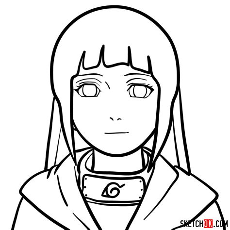 How To Draw The Face Of Hinata Naruto Anime Sketchok Easy Drawing