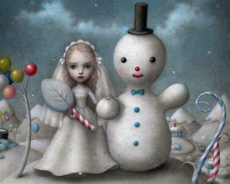 Winter S Wedding Candy Nicoletta Ceccoli Luminos Craciun Christmas Bride Hd Wallpaper