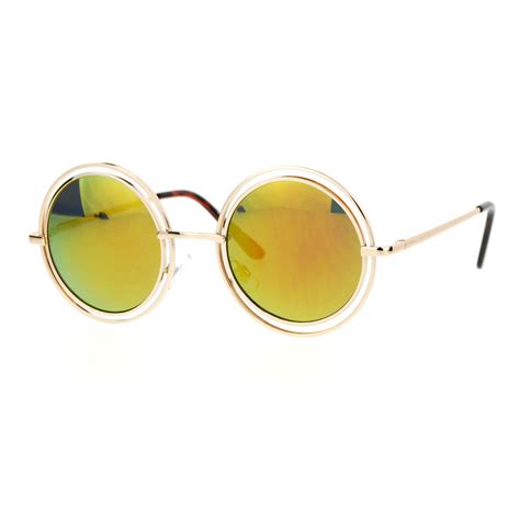 Sa106 Unisex Double Frame Hippie Round Circle Lens Pimp Sunglasses Ebay