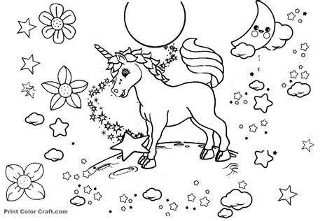 Baby Unicorn Coloring pages - Print Color Craft