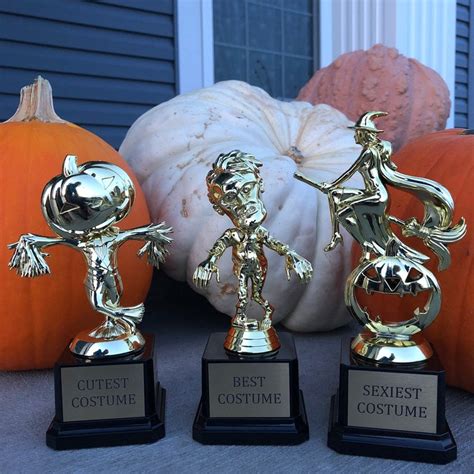 Halloween Trophy Costume Party Prize Free Engraving Halloween Etsy