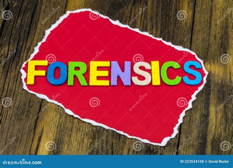 Forensics Evidence Police Research Crime Scene Investigation Stock