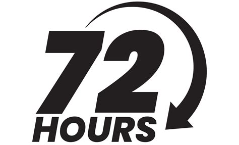 72 Hours Logo On Transparent Background 21286374 Png