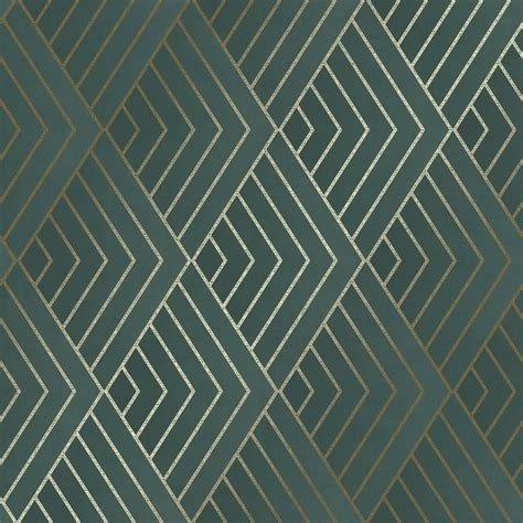 I Love Wallpaper Chevron Geometric Wallpaper Emerald Gold