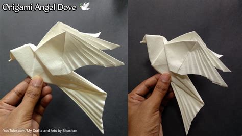 How To Make An Origami Dove 🕊 Origami Angel Dove 🕊 Youtube