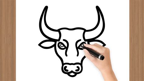 Como Dibujar La Cara De Un Toro Paso A Paso Youtube