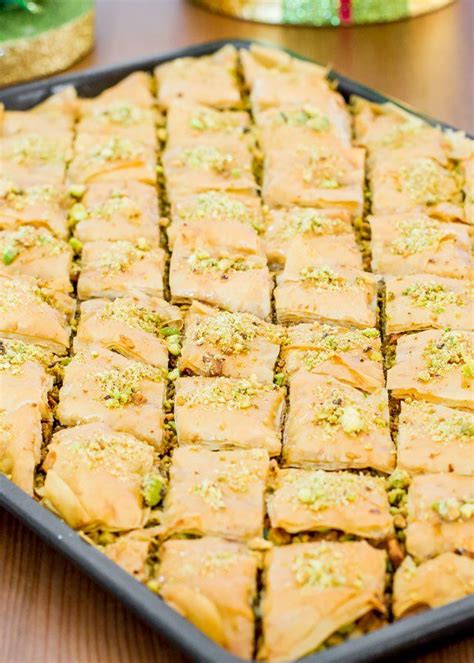 Pistachio Baklava Pastry Recipe Layers Of Phyllo Dough Filled With