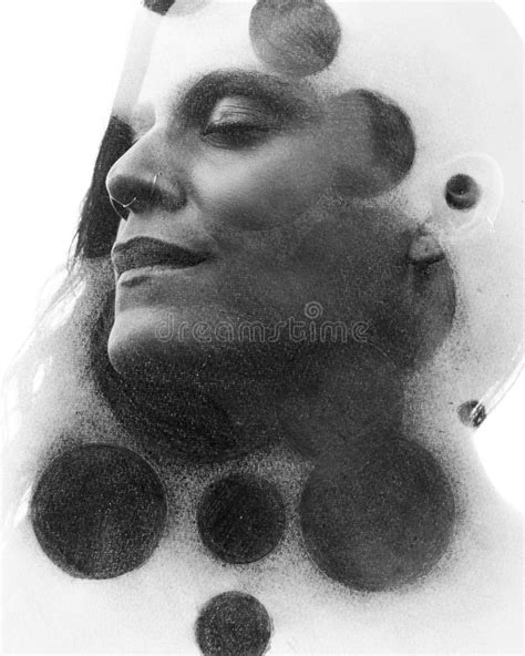 Paintography Double Exposure Charcoal Drawing Combined With Portrait