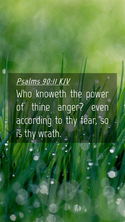 Psalms Kjv Mobile Phone Wallpaper Who Knoweth The Power Of