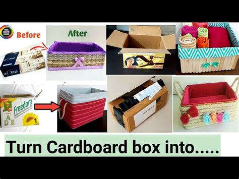 How To Reuse Waste Cardboard Boxes Into Storage Basket Cardboard Box