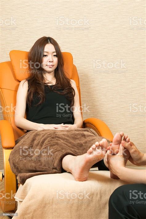 Japanese Women Receiving Foot Massage Stock Photo More Pictures Of