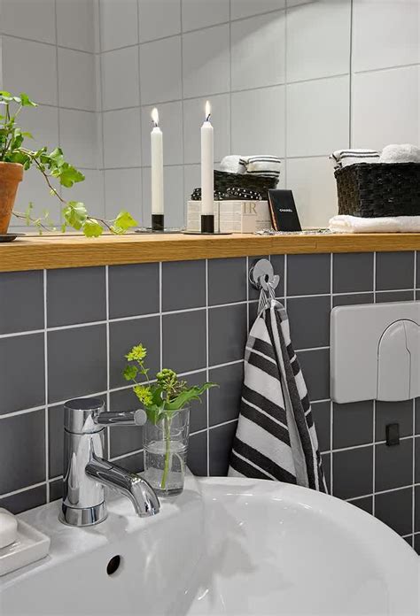 Apartments Swedish Style Bathroom Is Decorated With Candles And Fresh