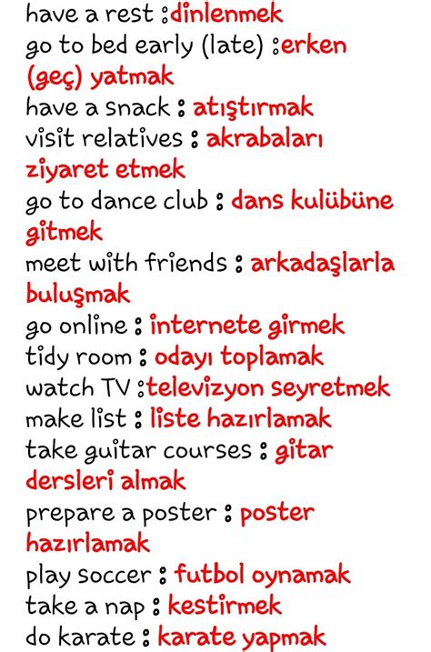 6. Sinif İngilizce 1. Konu kelimeleri - Eodev.com
