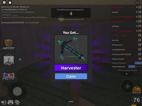 Roblox Mm2 Harvester Video Gaming Gaming Accessories In Game